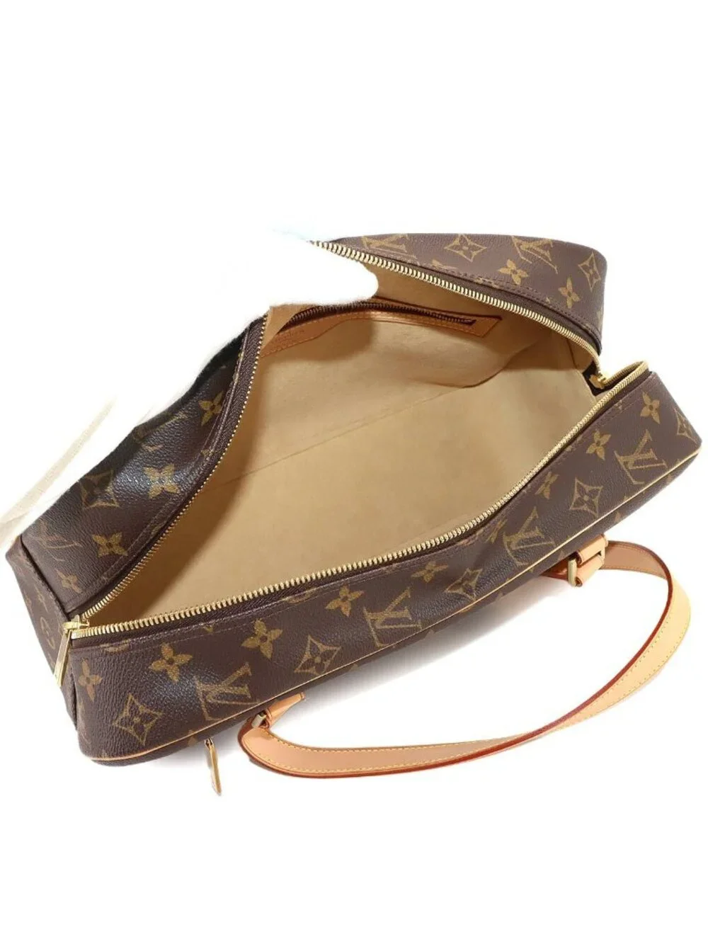Louis Vuitton Monogram City GM Shoulder Bag Brown Gold Site GM